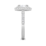 3CTW Oval Shaped Lab Grown Diamond (F/VS) Classic Halo Accented Engagement Ring in 14K Gold