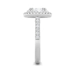 3CTW Oval Shaped Lab Grown Diamond (F/VVS) Classic Halo Accented Engagement Ring in 14K Gold