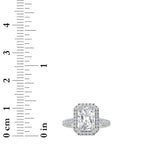 3CTW Radiant Shaped Lab Grown Diamond (F/VS) Classic Halo Accented Engagement Ring in 14K Gold