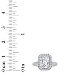 3CTW Radiant Shaped Lab Grown Diamond (F/VS) Classic Halo Accented Engagement Ring in 14K Gold