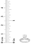 1.75CTW Elongated Cushion Shaped Lab Grown Diamond (F/VS) Three Row Micro Pave Engagement Ring in 14K Gold