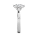 1.25CTW Oval Shaped Lab Grown Diamond (F/VS) Tulip Motif Accented Engagement Ring in 14K Gold