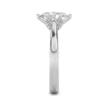 1.25CTW Oval Shaped Lab Grown Diamond (F/VS) Tulip Motif Accented Engagement Ring in 14K Gold