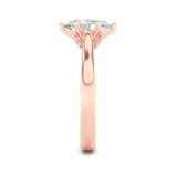 1.25CTW Oval Shaped Lab Grown Diamond (F/VS) Tulip Motif Accented Engagement Ring in 14K Gold