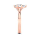 1.25CTW Pear Shaped Lab Grown Diamond (F/VS) Tulip Motif Accented Engagement Ring in 14K Gold