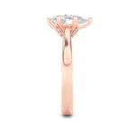 2CTW Pear Shaped Lab Grown Diamond (F/VS) Tulip Motif Accented Engagement Ring in 14K Gold