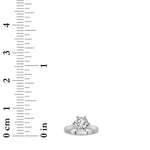 1.25CTW Round Shaped Lab Grown Diamond (F/VS) Tulip Motif Accented Engagement Ring in 14K Gold