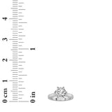 1.25CTW Round Shaped Lab Grown Diamond (F/VS) Tulip Motif Accented Engagement Ring in 14K Gold