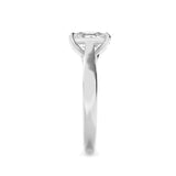 2.5CTW Elongated Cushion Shaped Lab Grown Diamond (F/VS) Accented Bridge Shank Engagement Ring in 14K Gold