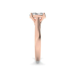 1.33CTW Oval Shaped Lab Grown Diamond (F/VS) Accented Bridge Shank Engagement Ring in 14K Gold