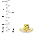 2CTW Radiant Shaped Lab Grown Diamond (F/VS) Accented Bridge Shank Engagement Ring in 14K Gold