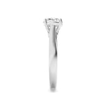 2CTW Round Shaped Lab Grown Diamond (F/VS) Accented Bridge Shank Engagement Ring in 14K Gold