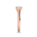 2CTW Round Shaped Lab Grown Diamond (F/VS) Accented Bridge Shank Engagement Ring in 14K Gold