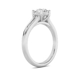1CTW Round Shaped Lab Grown Diamond (F/VS) Split Shank Solitaire Engagement Ring in 14K Gold