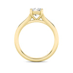 1CTW Round Shaped Lab Grown Diamond (F/VS) Split Shank Solitaire Engagement Ring in 14K Gold