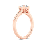 1CTW Round Shaped Lab Grown Diamond (F/VS) Split Shank Solitaire Engagement Ring in 14K Gold