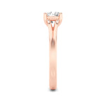 1CTW Round Shaped Lab Grown Diamond (F/VS) Split Shank Solitaire Engagement Ring in 14K Gold