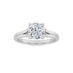 2CTW Round Shaped Lab Grown Diamond (F/VS) Split Shank Solitaire Engagement Ring in 14K Gold