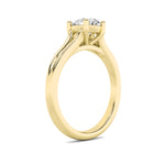 2CTW Round Shaped Lab Grown Diamond (G/VS) Split Shank Solitaire Engagement Ring in 14K Gold
