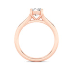 2CTW Round Shaped Lab Grown Diamond (F/VS) Split Shank Solitaire Engagement Ring in 14K Gold