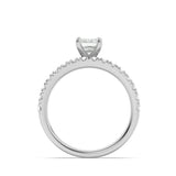 2CTW Emerald Shaped Lab Grown Diamond (F/VS) Classic Accented  Set With Band and Engagement Ring in 14K Gold