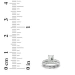 2CTW Emerald Shaped Lab Grown Diamond (F/VS) Classic Accented  Set With Band and Engagement Ring in 14K Gold