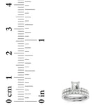 2CTW Emerald Shaped Lab Grown Diamond (F/VS) Classic Accented  Set With Band and Engagement Ring in 14K Gold