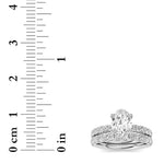 2CTW Oval Shaped Lab Grown Diamond (F/VS) Classic Accented  Set With Band and Engagement Ring in 14K Gold