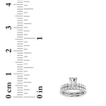 2CTW Radiant Shaped Lab Grown Diamond (F/VS) Classic Accented Set With Band and Engagement Ring in 14K Gold
