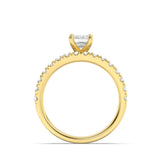 2CTW Radiant Shaped Lab Grown Diamond (F/VS) Classic Accented Set With Band and Engagement Ring in 14K Gold