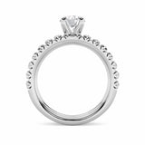 2CTW Round Shaped Lab Grown Diamond (F/VS) Classic Accented Set With Band and Engagement Ring in 14K Gold