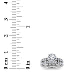 2CTW Round Shaped Lab Grown Diamond (F/VS) Classic Accented Set With Band and Engagement Ring in 14K Gold