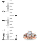 2CTW Round Shaped Lab Grown Diamond (F/VS) Classic Accented Set With Band and Engagement Ring in 14K Gold
