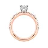2CTW Round Shaped Lab Grown Diamond (F/VS) Classic Accented Set With Band and Engagement Ring in 14K Gold