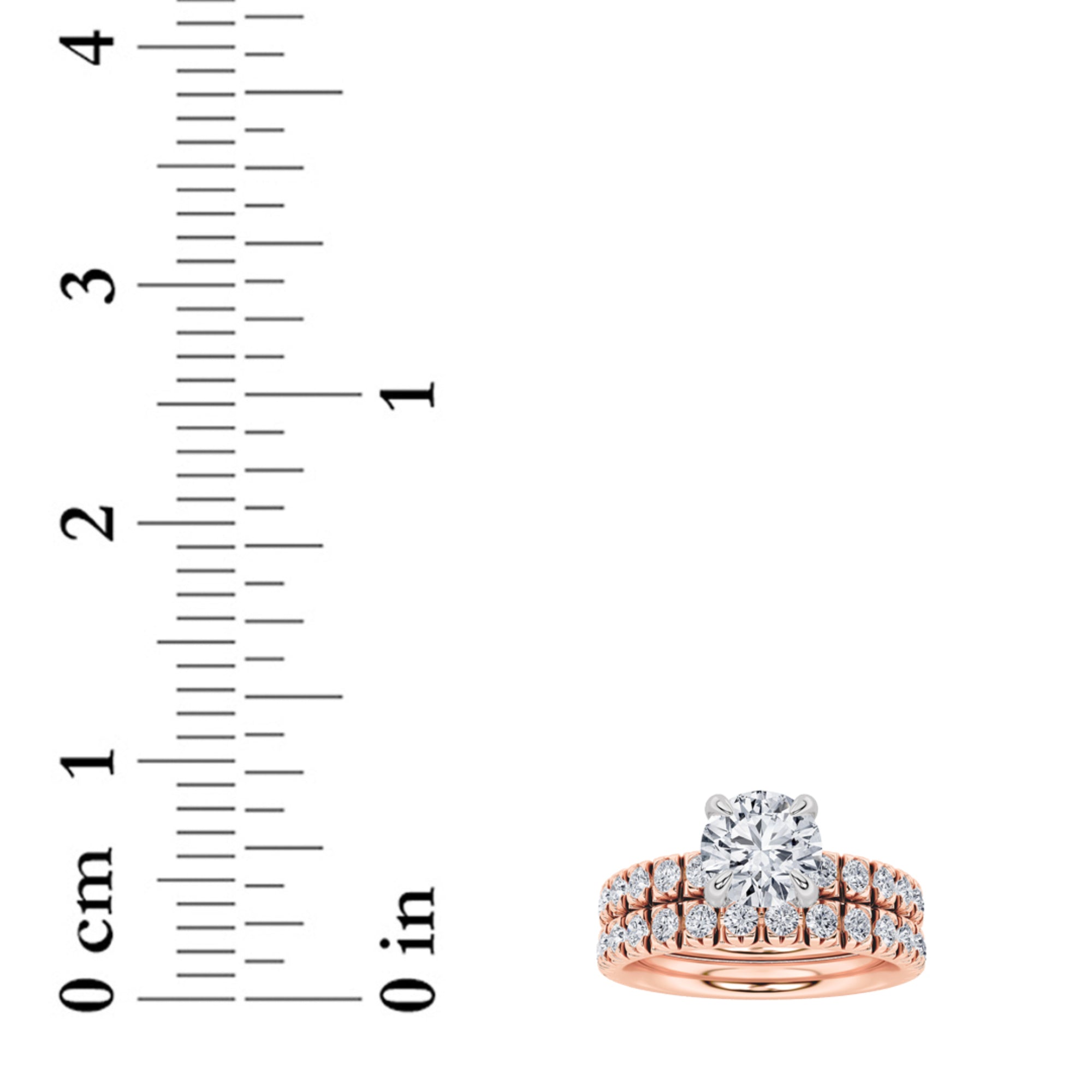 2CTW Round Shaped Lab Grown Diamond (F/VS) Classic Accented Set With Band and Engagement Ring in 14K Gold