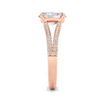 2CTW Oval Shaped Lab Grown Diamond (F/VS) Split Shank Accented Engagement Ring in 14K Gold