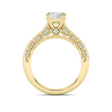 2CTW Radiant Shaped Lab Grown Diamond (F/VS) Split Shank Accented Engagement Ring in 14K Gold