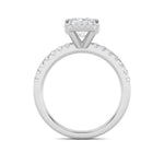 2CTW Radiant Shaped Lab Grown Diamond (F/VS) Halo Accented Engagement Ring in 14K Gold