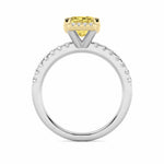 2CTW Radiant Shaped Lab Grown Diamond (F/VS) Halo Accented Engagement Ring in 14K Gold
