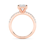 2CTW Radiant Shaped Lab Grown Diamond (F/VS) Halo Accented Engagement Ring in 14K Gold