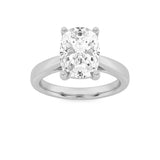 2CTW Elongated Cushion Shaped Lab Grown Diamond (G/VS) Classic Shank Solitaire Engagement Ring in 14K Gold