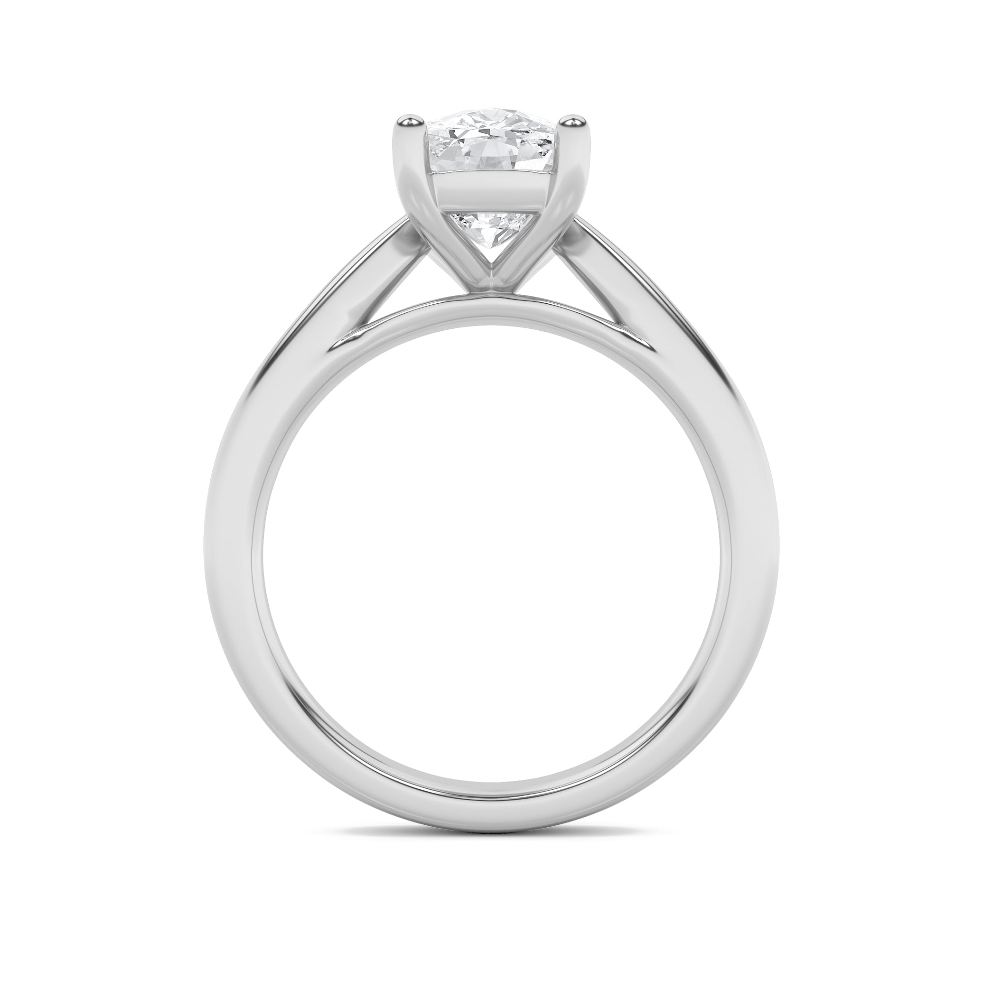 2CTW Elongated Cushion Shaped Lab Grown Diamond (G/VS) Classic Shank Solitaire Engagement Ring in 14K Gold