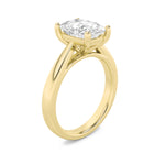 2CTW Elongated Cushion Shaped Lab Grown Diamond (G/VS) Classic Shank Solitaire Engagement Ring in 14K Gold