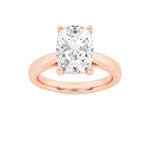 2CTW Elongated Cushion Shaped Lab Grown Diamond (G/VS) Classic Shank Solitaire Engagement Ring in 14K Gold