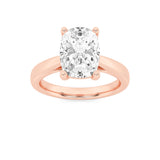 2CTW Elongated Cushion Shaped Lab Grown Diamond (G/VS) Classic Shank Solitaire Engagement Ring in 14K Gold