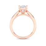 2CTW Elongated Cushion Shaped Lab Grown Diamond (G/VS) Classic Shank Solitaire Engagement Ring in 14K Gold