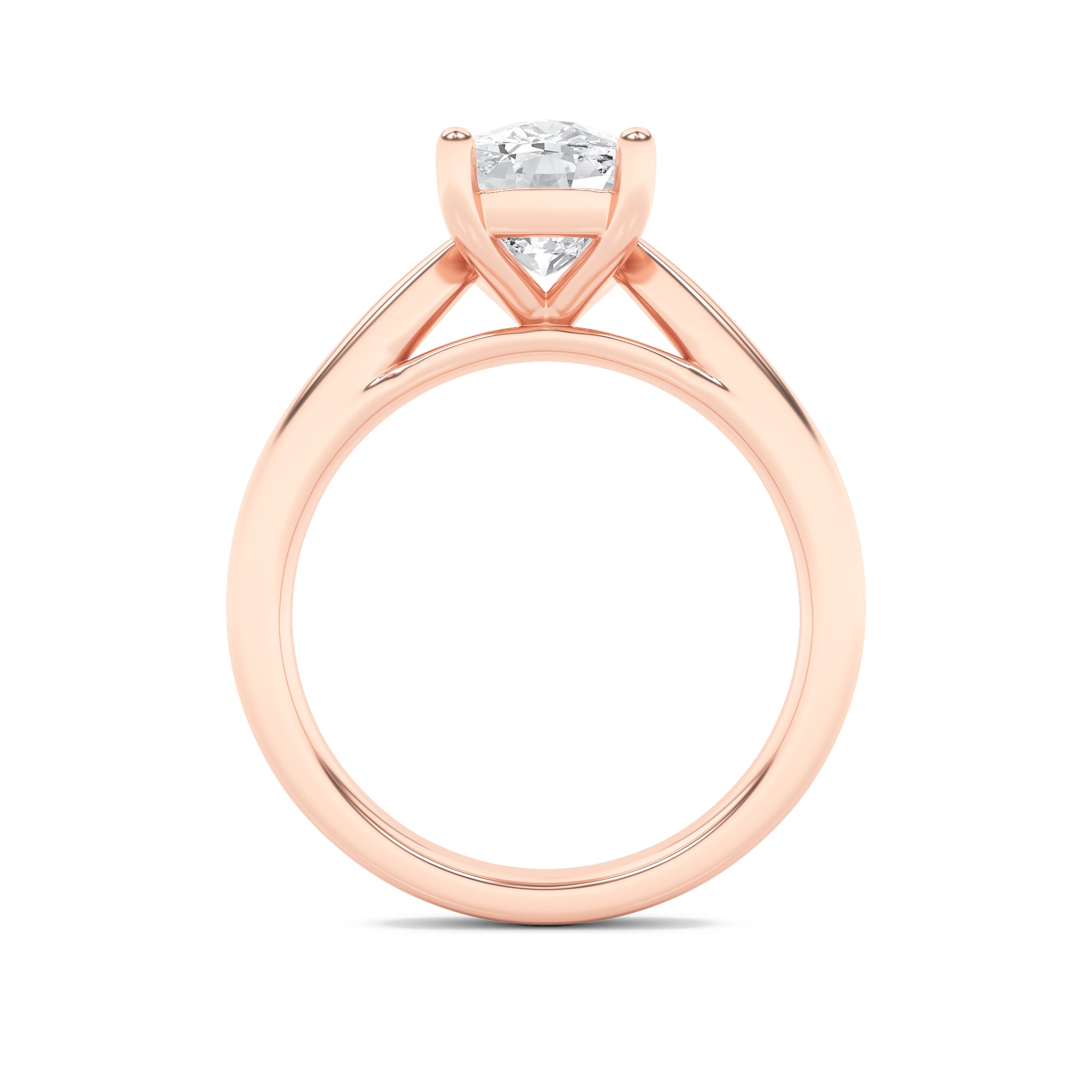 2CTW Elongated Cushion Shaped Lab Grown Diamond (G/VS) Classic Shank Solitaire Engagement Ring in 14K Gold