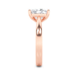 2CTW Elongated Cushion Shaped Lab Grown Diamond (G/VS) Classic Shank Solitaire Engagement Ring in 14K Gold