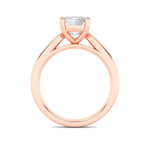 2CTW Emerald Shaped Lab Grown Diamond (F/VS) Classic Shank Solitaire Engagement Ring in 14K Gold