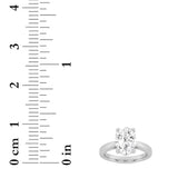 2CTW Oval Shaped Lab Grown Diamond (F/VS) Classic Shank Solitaire Engagement Ring in 14K Gold
